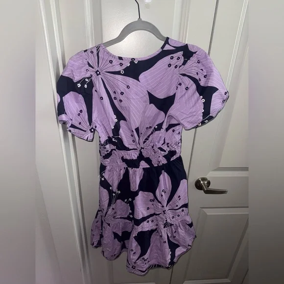 Purple Floral Dress Anthropologie somerset dress - Picture 2 of 4